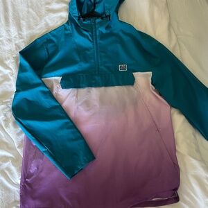 Vans Hooded Rain Jacket/Windbreaker with Quarter Zip